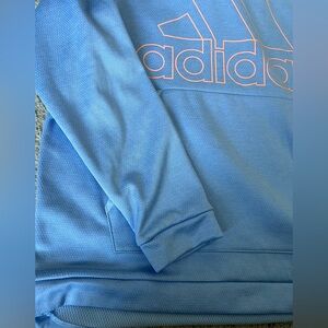 Light blue adidas logo sweatshirt